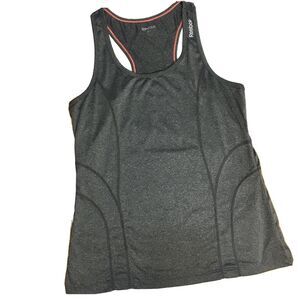 Reebok Tank Top Women M Gray Racerback Lightweight Athleisure Yoga Sport Run